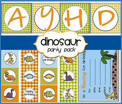 Dinosaur Party Free Printable Kit.