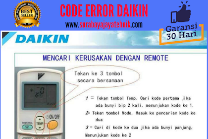 Macam-Macam Kode Error Pada AC Daikin Lengkap