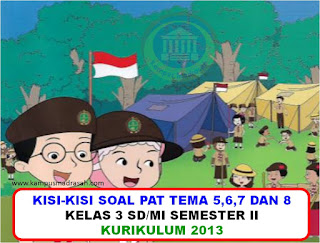 kisi-kisi pat kelas 3 semester 2