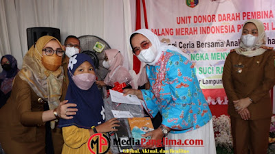 Sambut Bulan Suci Ramadhan, Ketua PMI Provinsi Lampung Berbagi Bersama Penderita Thalasemia