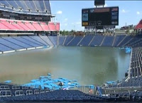 Heavy rainfalls in the Nashville area has resulted in a historic flood, devestating the region. Photo of flooding at LP Stadium courtesy of the Huffington Post.