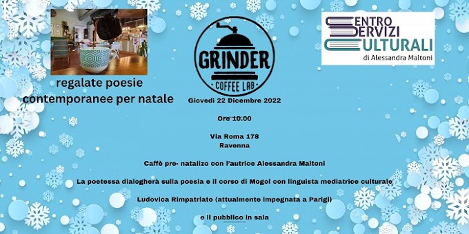 La poetessa Alessandra Maltoni al Grinder Coffee Lab di Ravenna