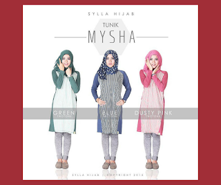 Baju Atasan Muslimah Tunik Mysha by Sylla Hijab