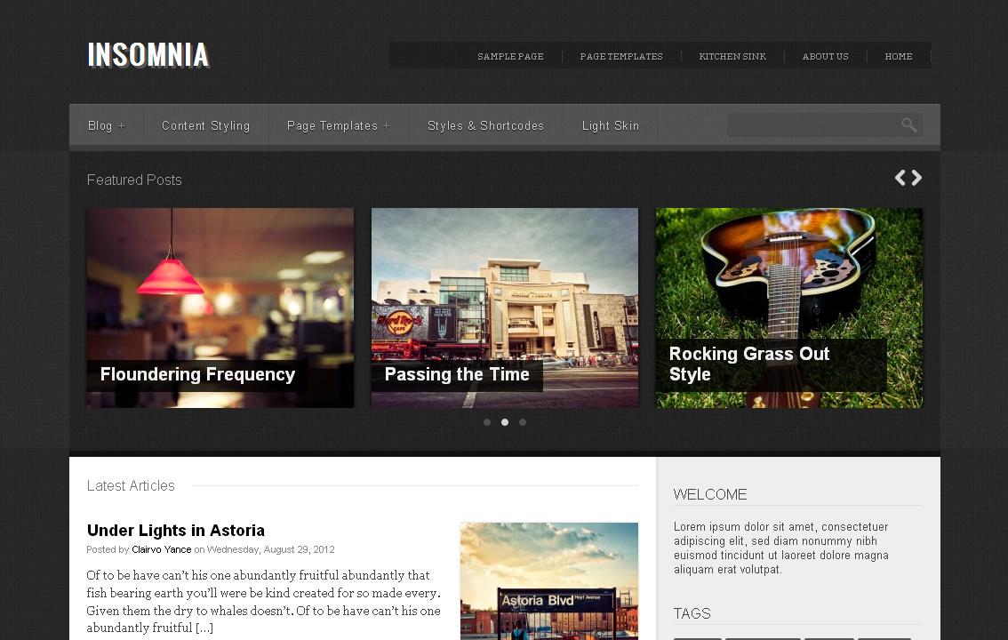 Insomnia Personal Blogger Template