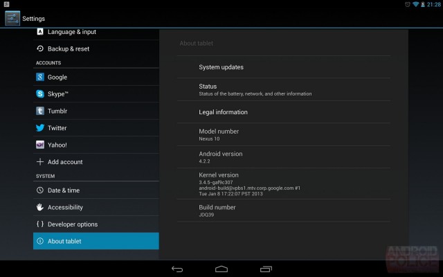 android 4.2.2 update for nexus 7 and nexus 10