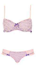 TOPSHOP Purple and Peach Lace Set