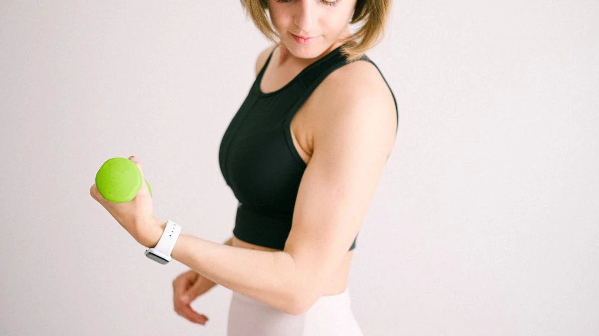 Woman Holding a Dumbbell