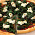Pizza with spinach and ricotta cheese
