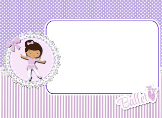 Ballerina in Purple: Free Printable Invitation, Party Printables and Boxes.