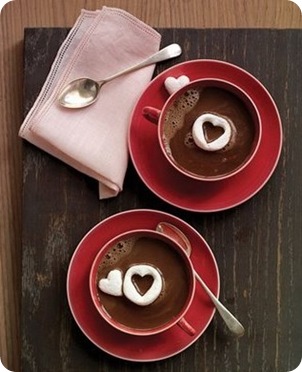 Hot Chocolate with Marshmallow Hearts