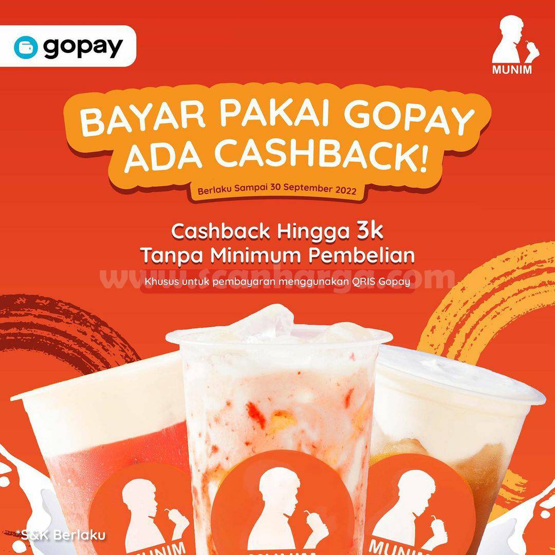 MUNIM Promo GOPAY Cashback hingga Rp. 3.000