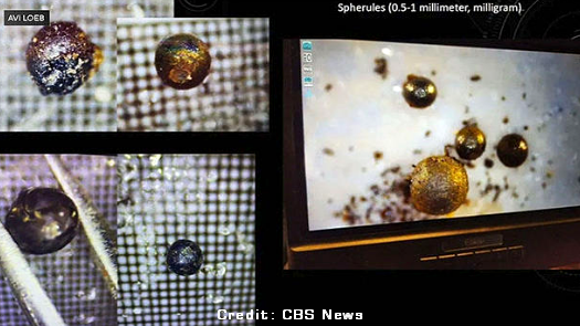 Compiled Images of alleged alien spheres found by Harvard Professor Avi Loeb