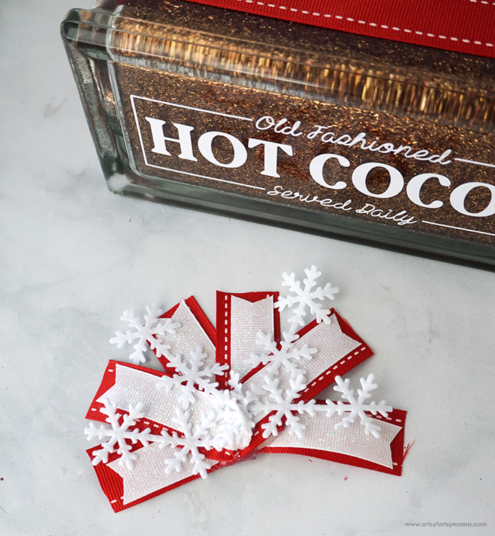 Hot Cocoa Glass Block Decor