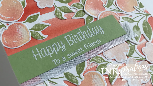 By Angie McKenzie for Ink and Inspiration Blog Hop; Click READ or VISIT to go to my blog for details! Featuring the Sweet as a Peach Buncle which is part of the You're a Peach Suite Collection in the 2021-2022 Annual Catalog by Stampin' Up!®; #sweetasapeachstampset #peachdies #sweetasapeachbundle #happybirthday #stampinupcolorcoordination #inkandinspirationbloghop #stampingtechniques #birthdaycards #peaches #caseingthecatalog #naturesinkspirations #20212022annualcatalog #bloghops #iibh #stampinup #handmadecards #watercoloring #waterpainters