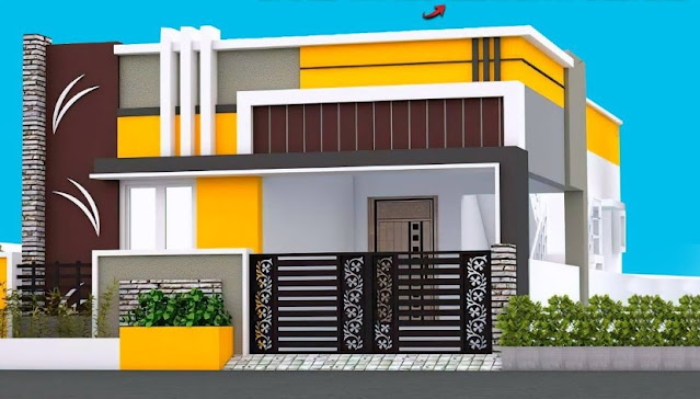 village normal house front elevation designs