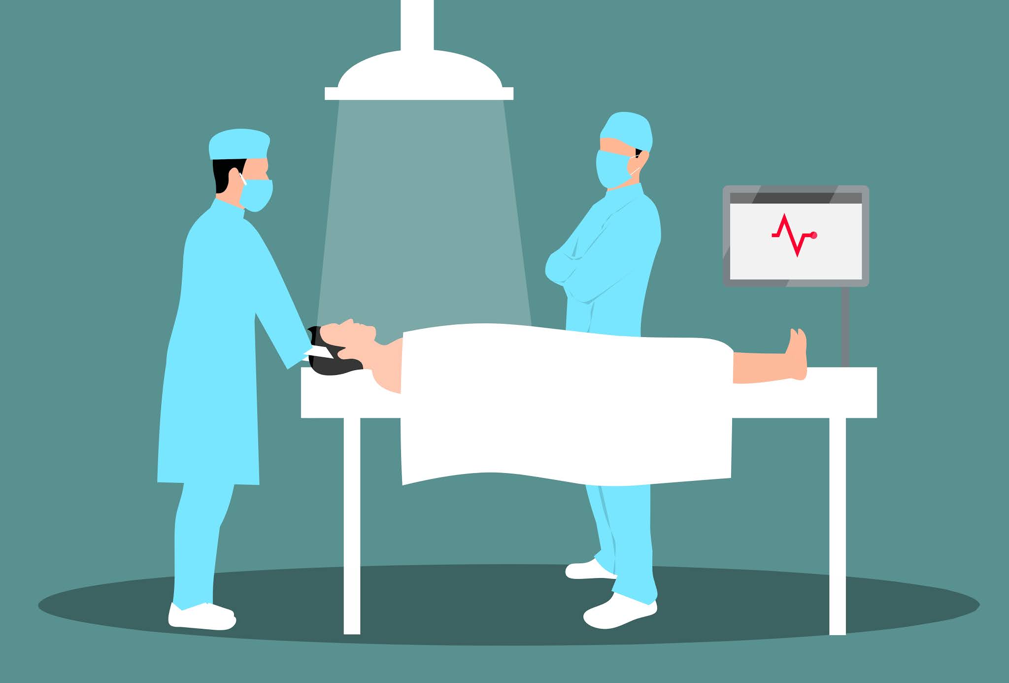 Hospital surgery room graphic design