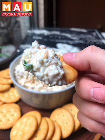 mau cocina de todo million dollar dip receta queso tocino cebolla cambray