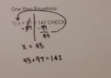 steps for one step equation