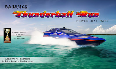 boat race poster with powerboat