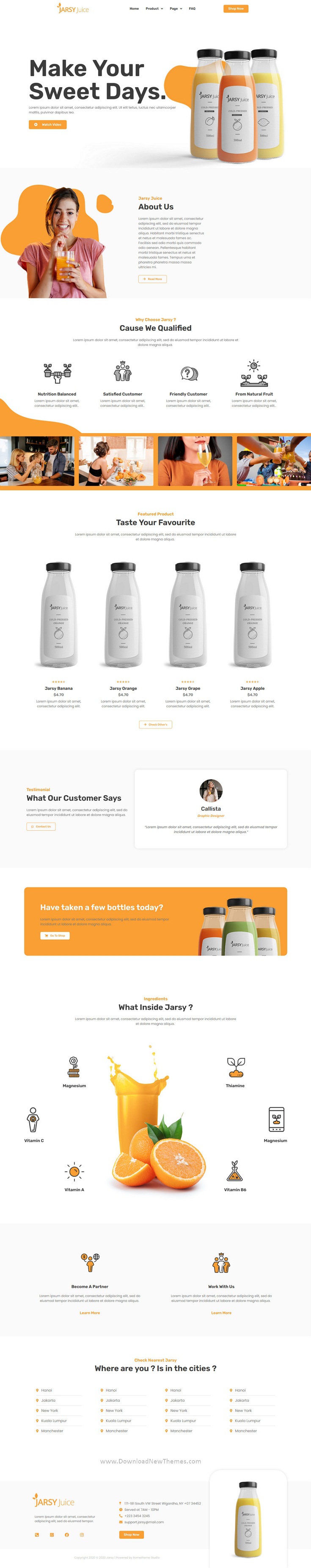 Drink Brand Elementor Template Kit