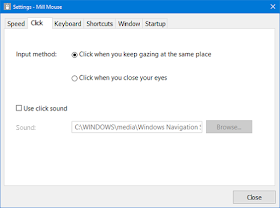Mill Mouse ver. 4.4 Settings Dialog