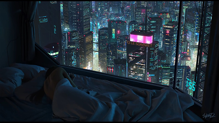 2:00 AM (Cyberpunk Neon City) FullHD Wallpaper Engine | Download