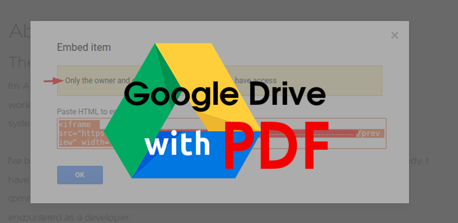 How to Embed PDF from Google Drive