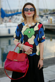 Blackfive floral print cropped blouse, Marc by Marc Jacobs bob's trip to Memphis bag, Fashion and Cookies, fashion blogger
