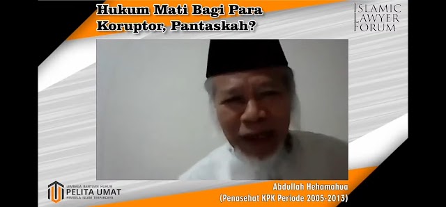 Abdullah Hehamahua Sebut UU Covid Membuat Koruptor Tak Dapat Dipidanakan