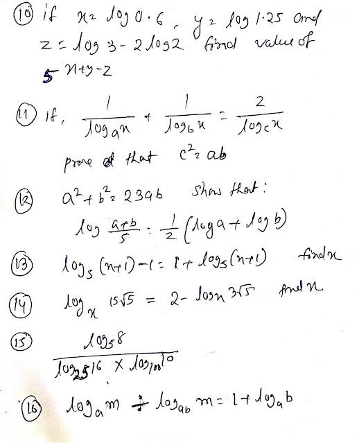 Class 9 Logarithm Important Question set 1 ANKIT SARAWGI UPDATEANS