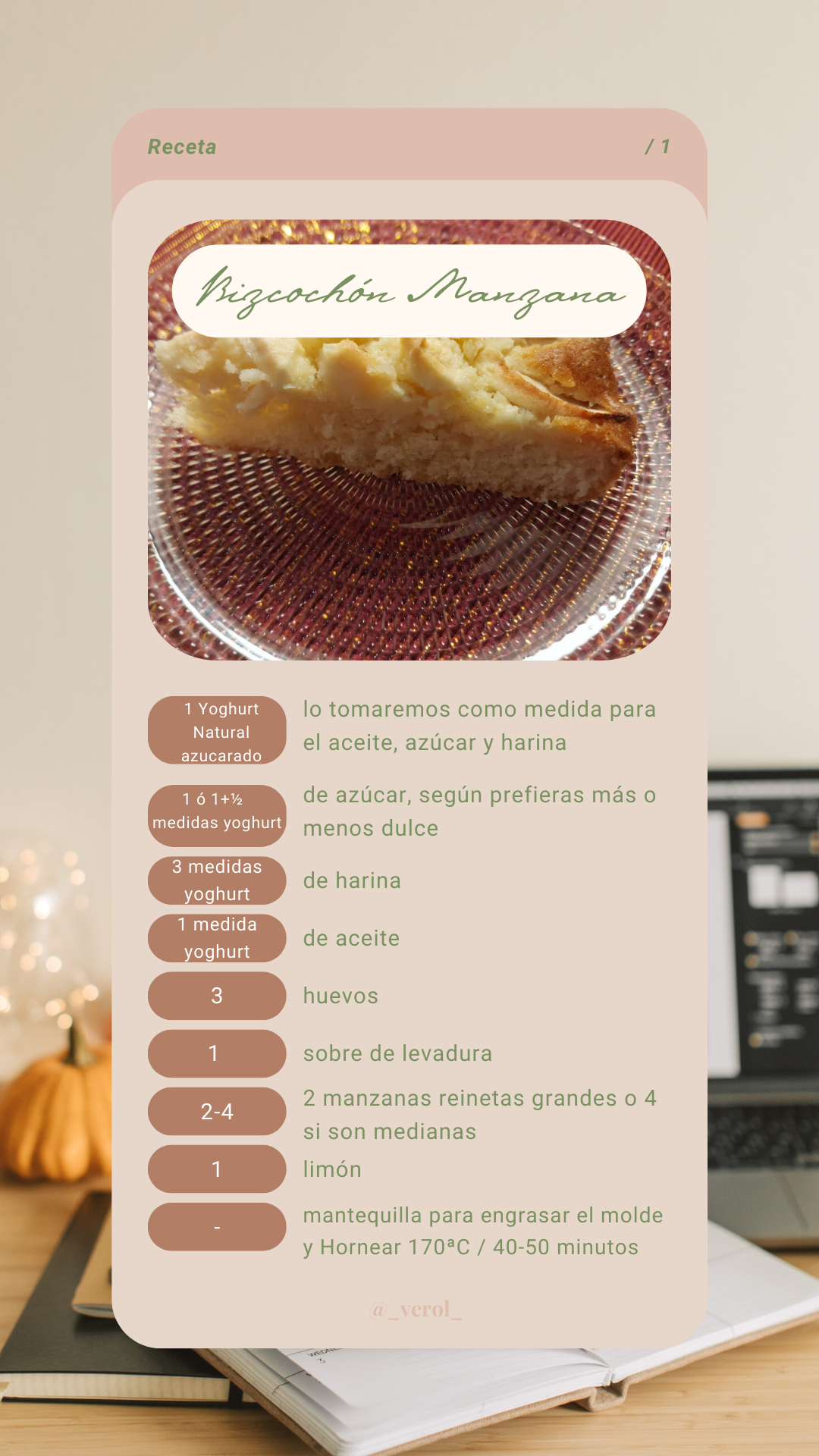 receta bizcochón manzana reineta