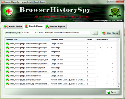 browserHostory Mengambil Semua History Dari Semua Web Browser