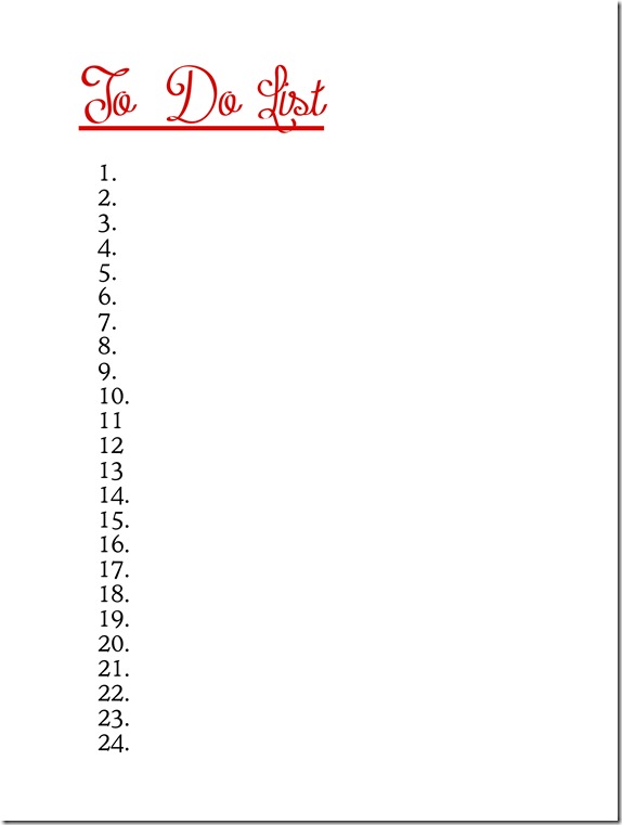 to do list copy