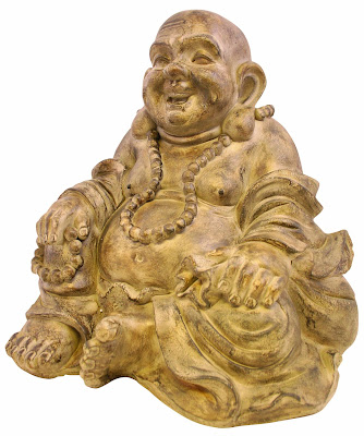 Rustic Large Buddha Garden Statue