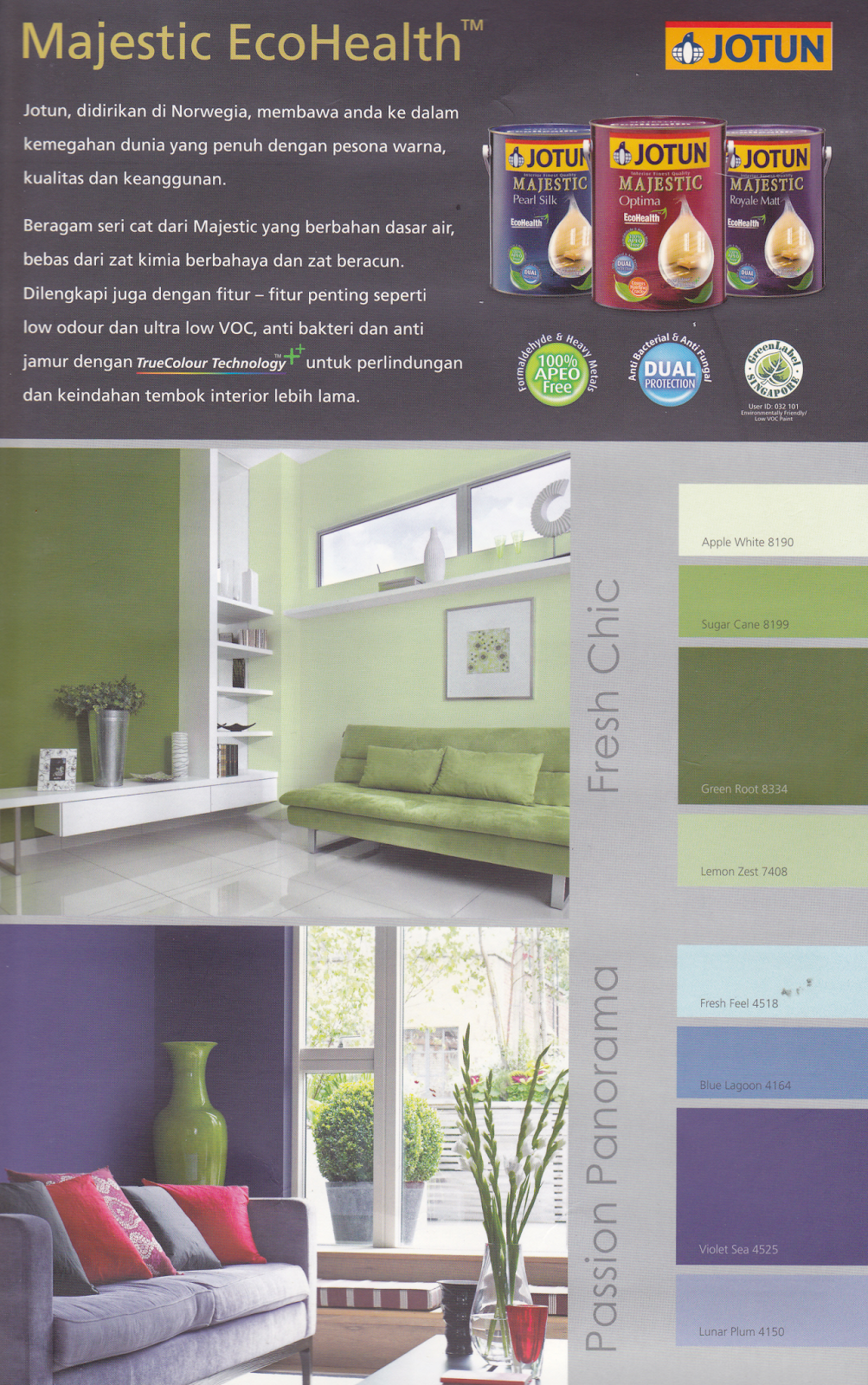  JOTUN  PAINT COLLECTION KOLEKSI WARNA  CAT  JOTUN 