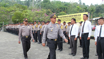 Menjelang Pileg dan Pilpres, Polres Sawahlunto Gelar Pasukan OPS Mantap Brata 2018