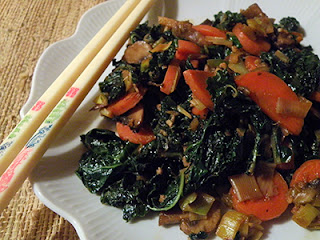 Closeup of finished stir fry