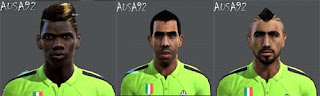 Faces: 1. Pogba 2. Tevez 3.Vidal