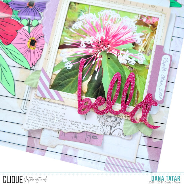 How to Layer Ephemera Under a Photo on a Scrapbook Layout