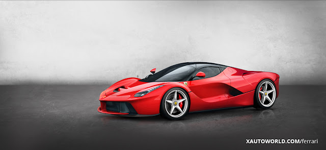 LaFerrari in Red - Side View