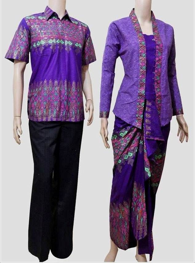  34 model baju kebaya batik couple modern untuk 