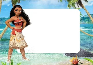 Para hacer invitaciones, tarjetas, marcos de fotos o etiquetas, para imprimir gratis de Moana.  