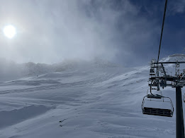 Ghiacciaio di Giogo Alto - on chairlift with Giogo Alto on the left