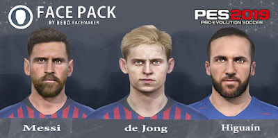 PES 2017 Facepack Messi, de Jong, Higuain by Bebo