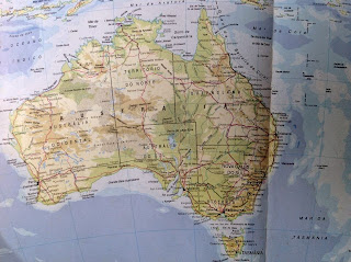 Australia - harta gjeografike të Australisë 