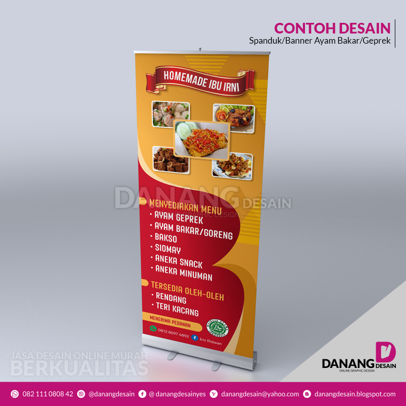 Contoh Desain  Spanduk Banner Ayam  Bakar Geprek  Contoh 