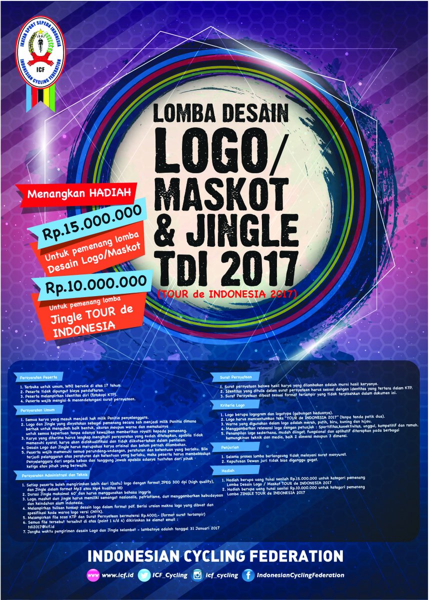Info lomba  Lomba  Desain  Logo  Maskot and Jingle Tour de 