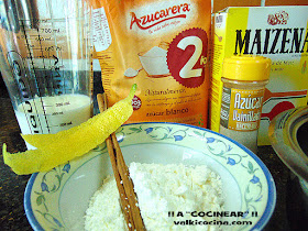 Ingredientes crema pastelera sin huevo