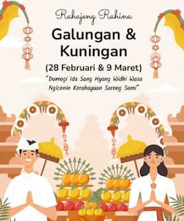 poster ucapan hari raya galungan dan kuningan 2024