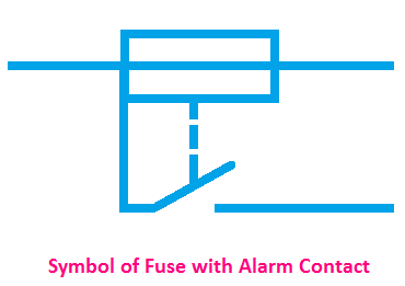 Symbol of Fuse with Alarm Contact, fuse with alarm symbol